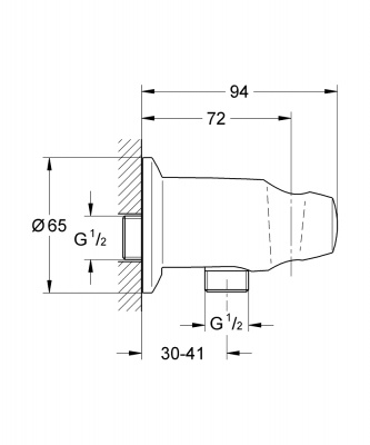 Подключение Grohe Movario (28406000) для душевого шланга