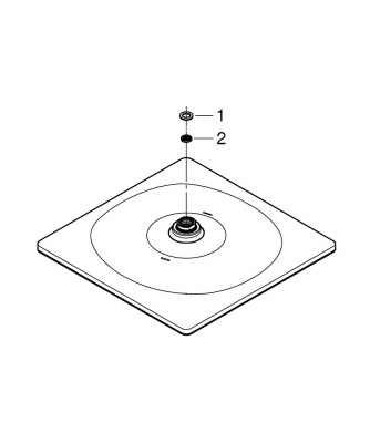 Верхний душ Grohe Rainshower 310 Mono Cube (26567000) 310х310 мм, 1 режим струи, хром