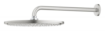 Верхний душ с настенным кронштейном Grohe Rainshower Cosmopolitan 310 (26066DC0) круглый, диаметр 310 мм, суперсталь