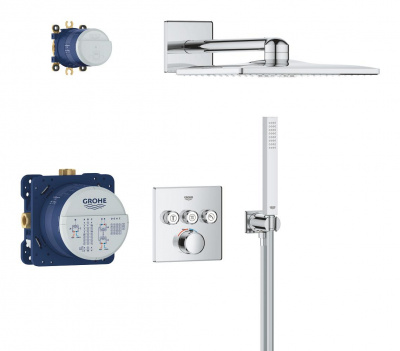 SmartControl Набор для душа скрытого монтажа с Rainshower SmartActive 310 Cube