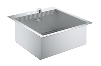 Мойка кухонная из нержавеющей стали Grohe K800 (31583SD0) 52х56 см, монтаж вровень со столешницей, клапан-автомат, нержавеющая сталь