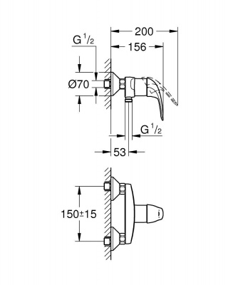 Смеситель Grohe Euroeco (32740000) для душа