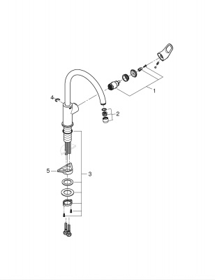 GROHE BauFlow Смеситель однорычажный для мойки, DN 15