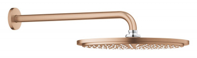 Верхний душ с настенным кронштейном Grohe Rainshower Cosmopolitan 310 (26066DL0) круглый, диаметр 310 мм, теплый закат, матовый