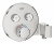 Смеситель-термостат Grohe Grohtherm SmartControl (29120DC0) на 2 источника, встраиваемый, круглая розетка, с держателем лейки, необходим Rapido SmartBox 35600, суперсталь