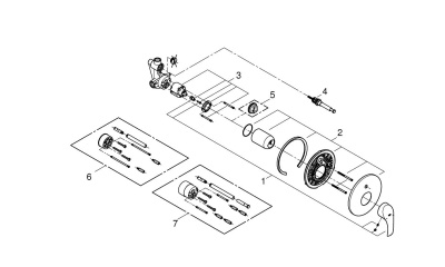 Смеситель Grohe Eurosmart new (33305002) для ванны, в комплекте со встраиваемым механизмом, хром