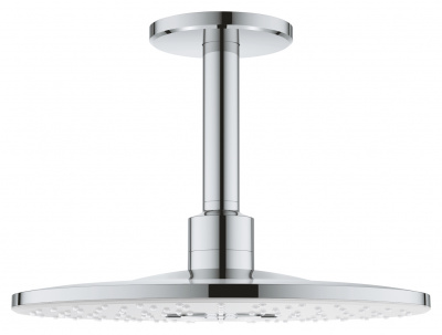 Верхний душ с потолочным кронштейном Grohe Rainshower 310 SmartActive (26477LS0) круглый, диаметр 310 мм, для механизма 26483/26484, хром/белый