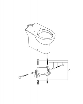 Чаша унитаза напольного Grohe Bau Ceramic (39429000) 60 см, вертикальный выпуск, без бачка и сиденья, белая
