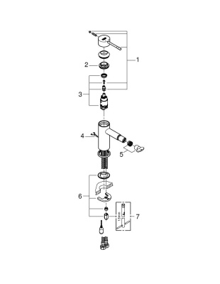 Смеситель Grohe Essence (32934001) для биде, с цепочкой, хром