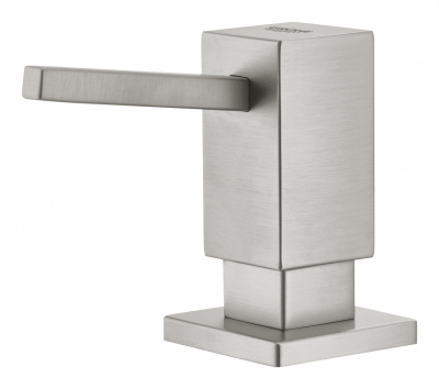 Дозатор жидкого мыла Grohe (40649DC0) кубической формы, суперсталь