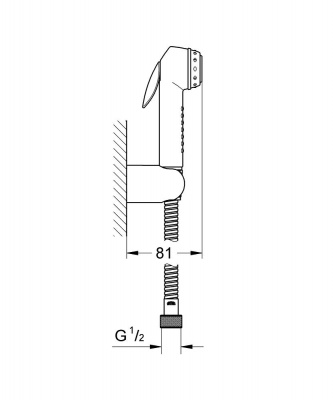 Гигиенический душ Grohe Trigger Spray (27513000) с настенным держателем, хром