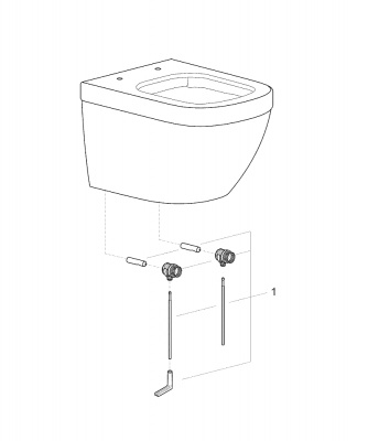 Унитаз подвесной безободковый Grohe Euro Ceramic Compact (39206000) длина 49 см, без сиденья