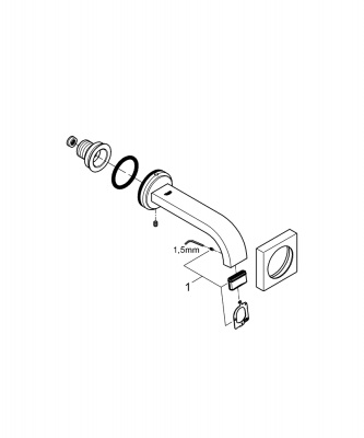 Излив Grohe Allure (13264000) для ванны, вынос 172 мм